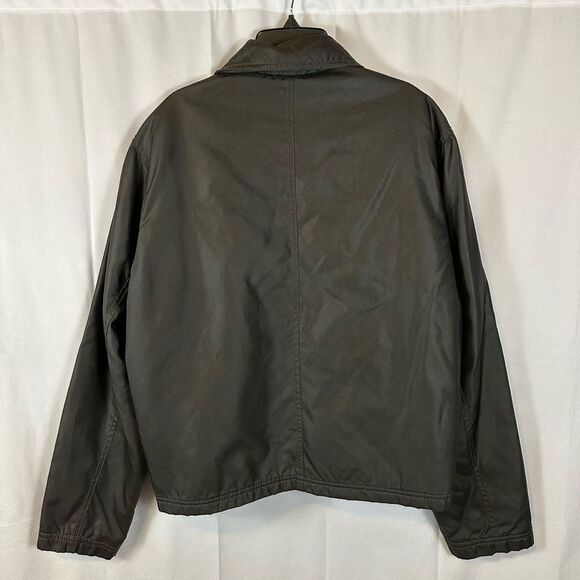 Richard Comstock Vertical Mens Nylon Quilted Bomber Jacket Coat Dark Green M - Picture 3 of 10